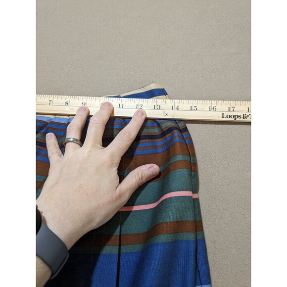 Bechamel Vintage Women's Cotton Multi-Color Stripped Wrap Around Skirt Size 8 - Picture 9 of 10